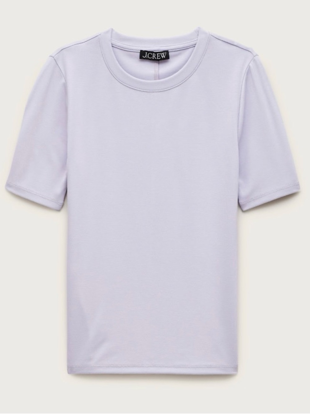 J. Crew Refined Rib Elbow-sleeve T-shirt Lavender Blush Purple